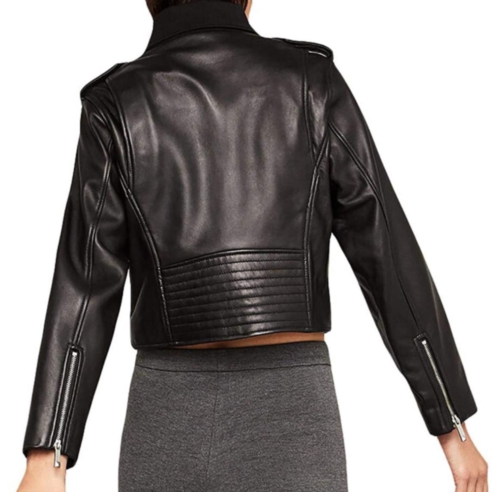 BCBGMAXAZRIA Aubree lamb leather jacket ❤️ - Picture 2 of 6